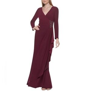 jessica howard burgundy dress GORGEOUS JESSICA HOWARD EVENING DRESS IN AUBERGINE  NEW WITH TAG  Vintage  Clothing & Fashions